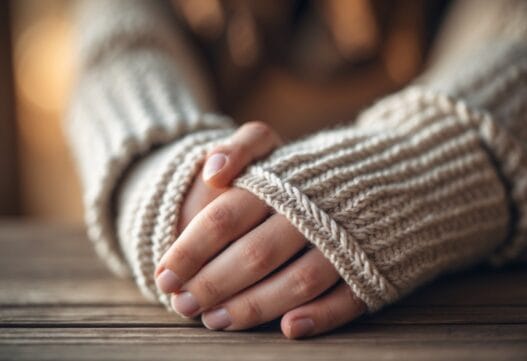 Professionelt billede af stilfulde håndledsvarmere i forskellige farver og designs.